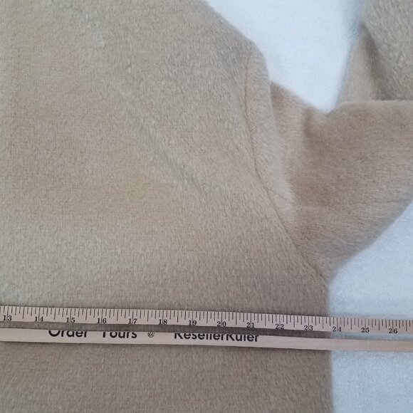 ASOS Design US 6 Petite Double Breasted Coat in Beige - Picture 8 of 9